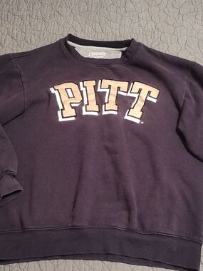 PITT Navy Blue Crewneck Sweatshirt - e5 Collegiate - Men's Size Large